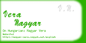 vera magyar business card